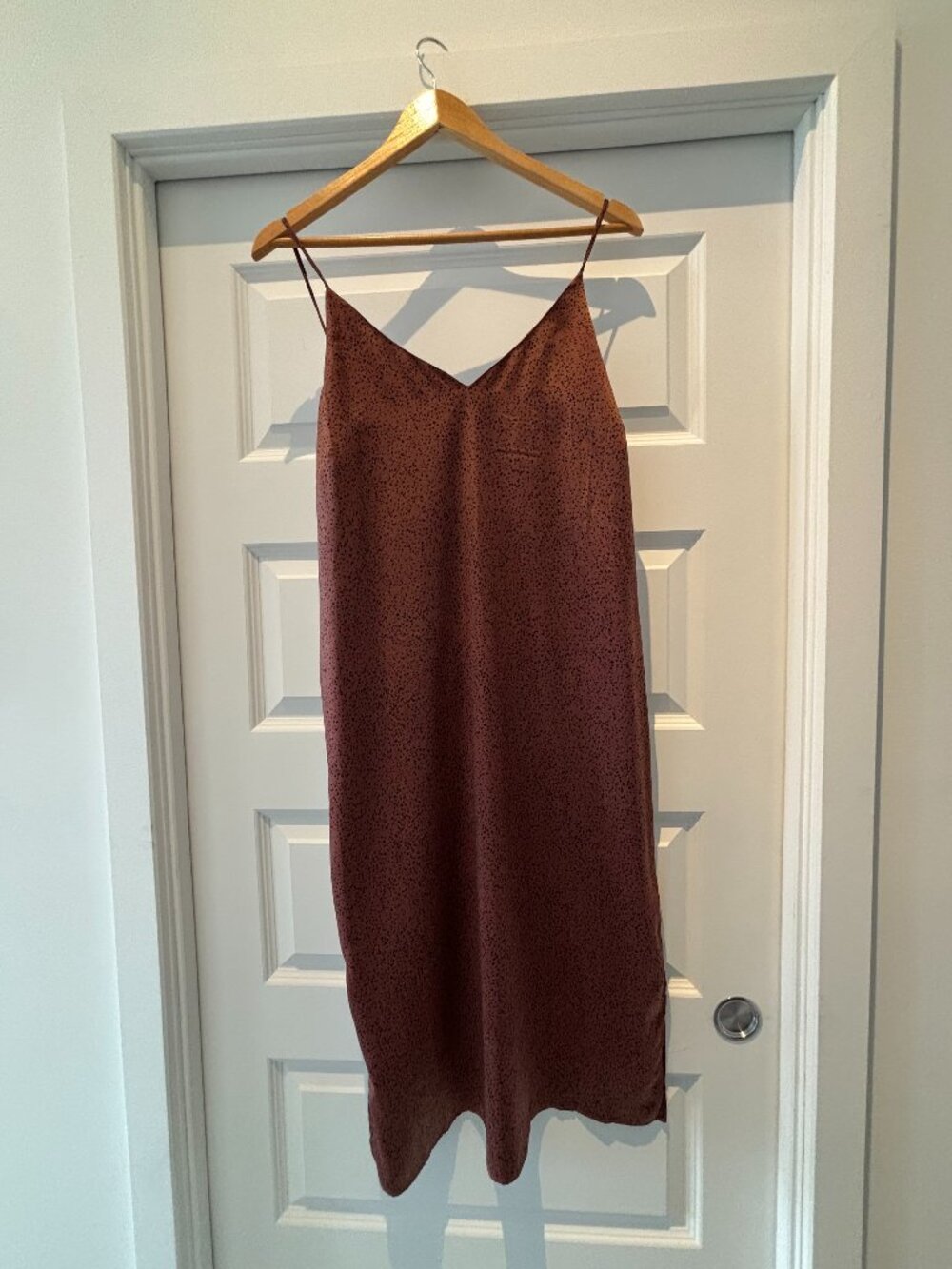 ✨ Slip Dress with Spaghetti Straps, Brown with Black Speckles by Reitmans ✨